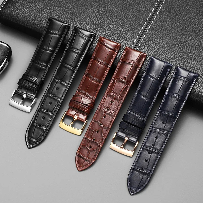 Genuine Leather Watchband 18mm 19mm 20mm 21mm