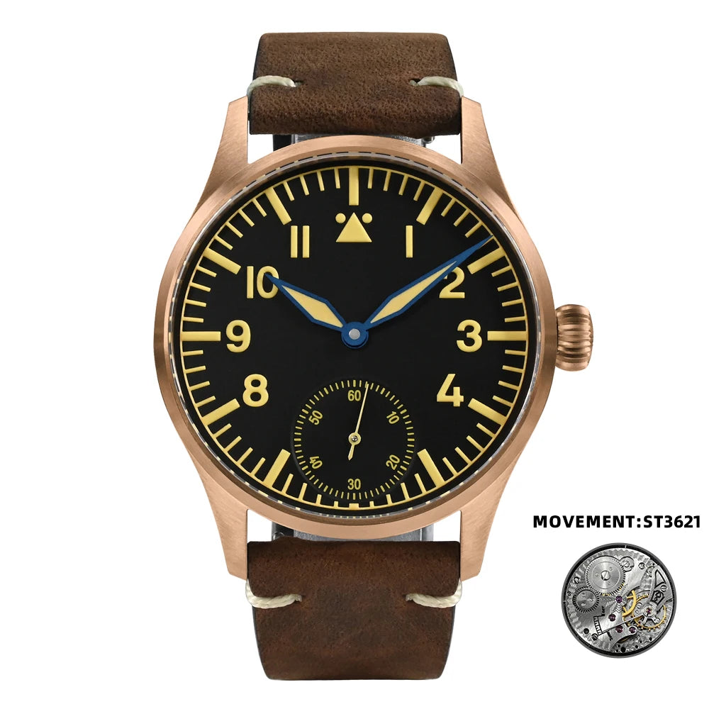 Bronze Pilot Hand-Winding Watch SN0117