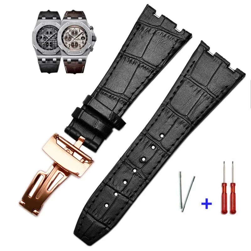 Genuine Leather Watchband 26mm