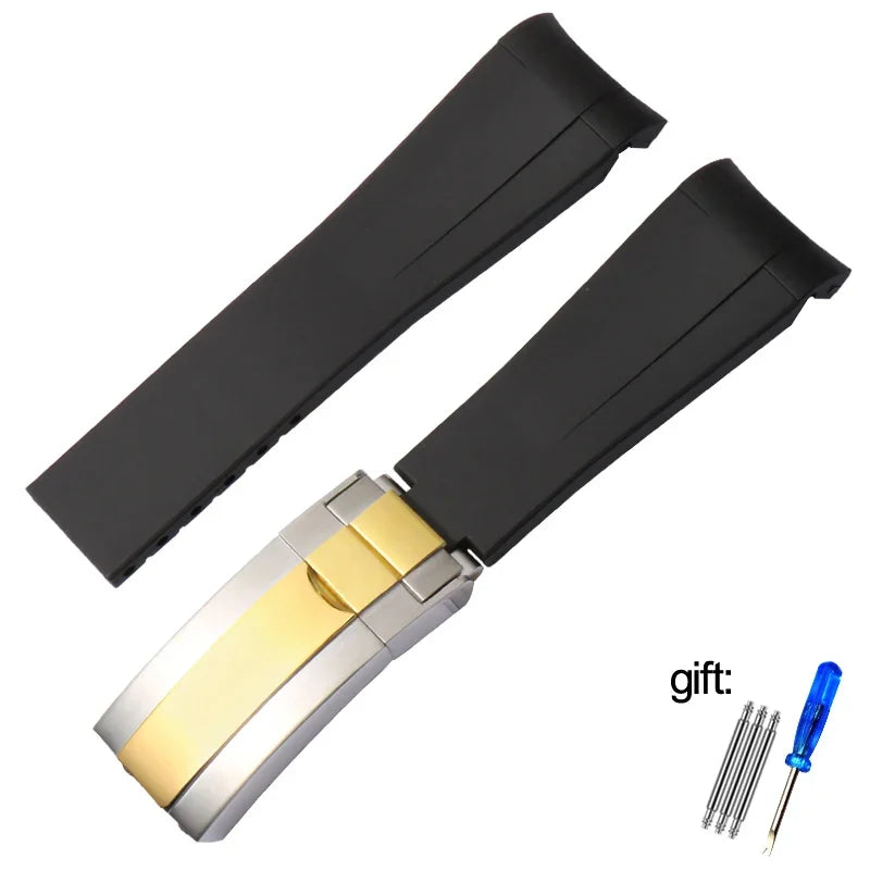 Silicone Rubber Watchband 20mm 21mm