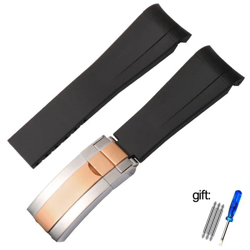 Silicone Rubber Watchband 20mm 21mm