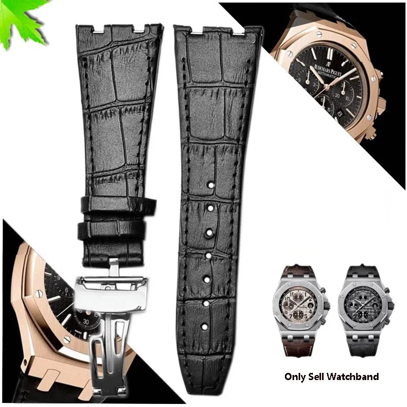 Genuine Leather Watchband 26mm