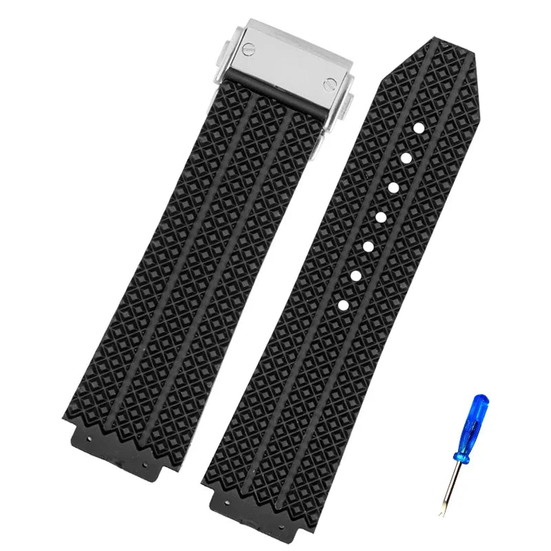 Silicone Rubber Watchband 26mm×19mm 25mm×17mm