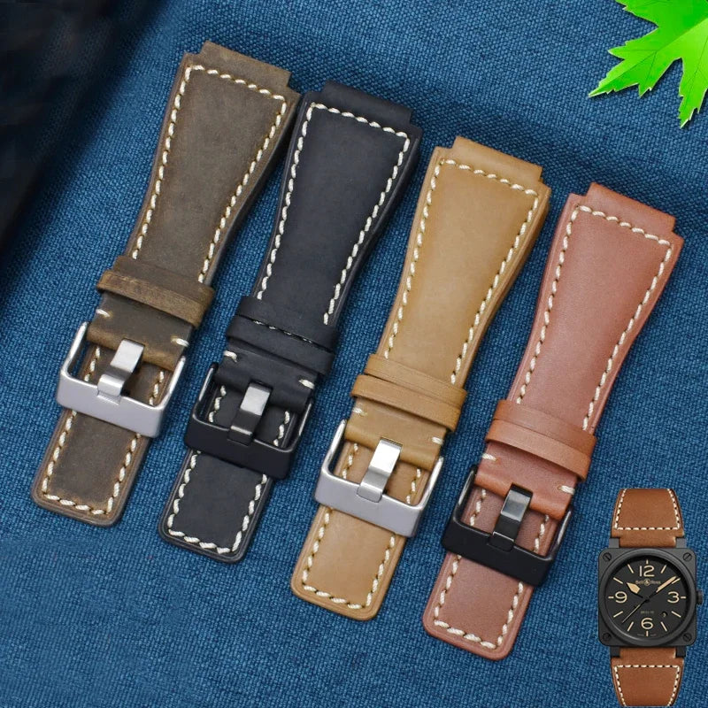 Genuine Leather Watchband 35mm×24mm
