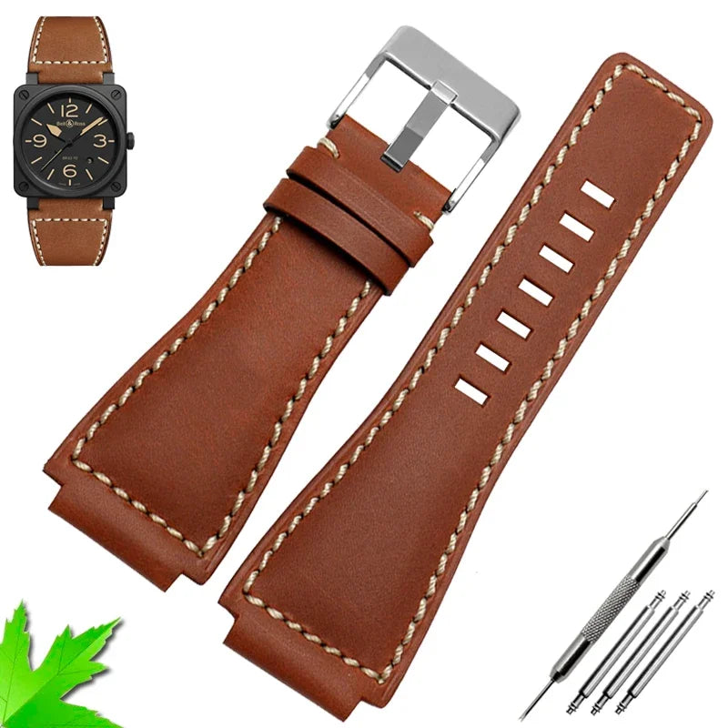 Genuine Leather Watchband 35mm×24mm