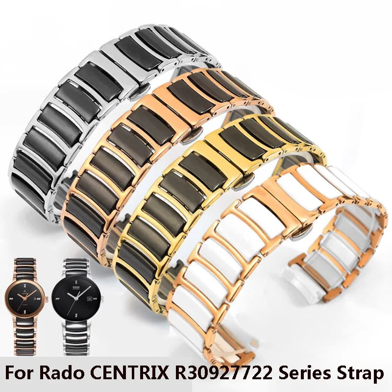 Ceramic-Steel Watchband 12mm×16mm 16mm×20mm