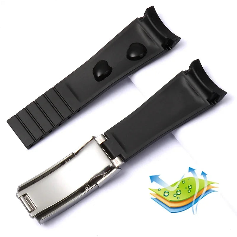 Silicone Rubber Watchband 20mm 21mm