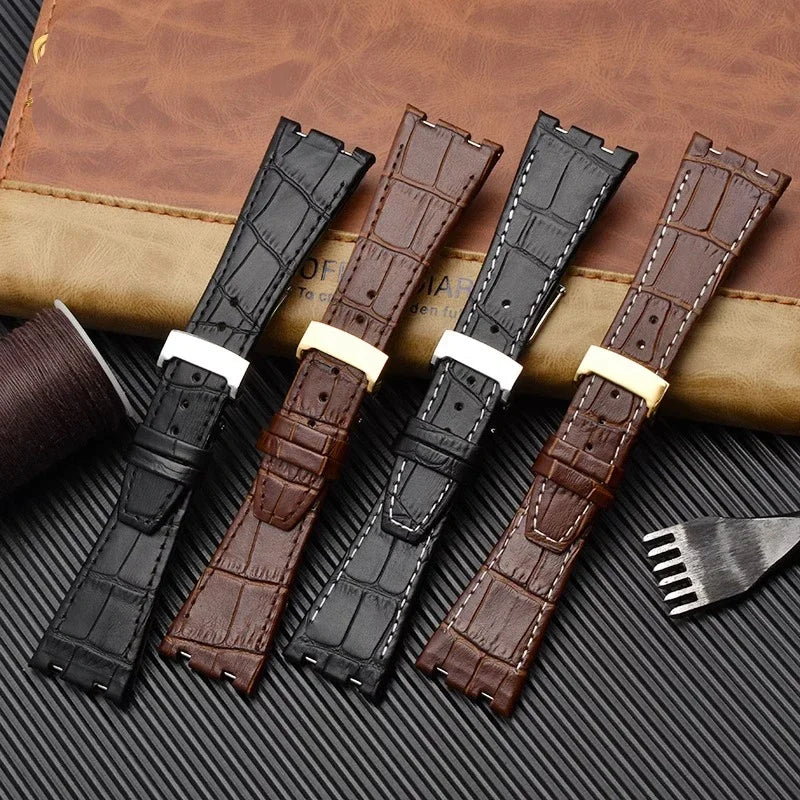Genuine Leather Watchband 26mm