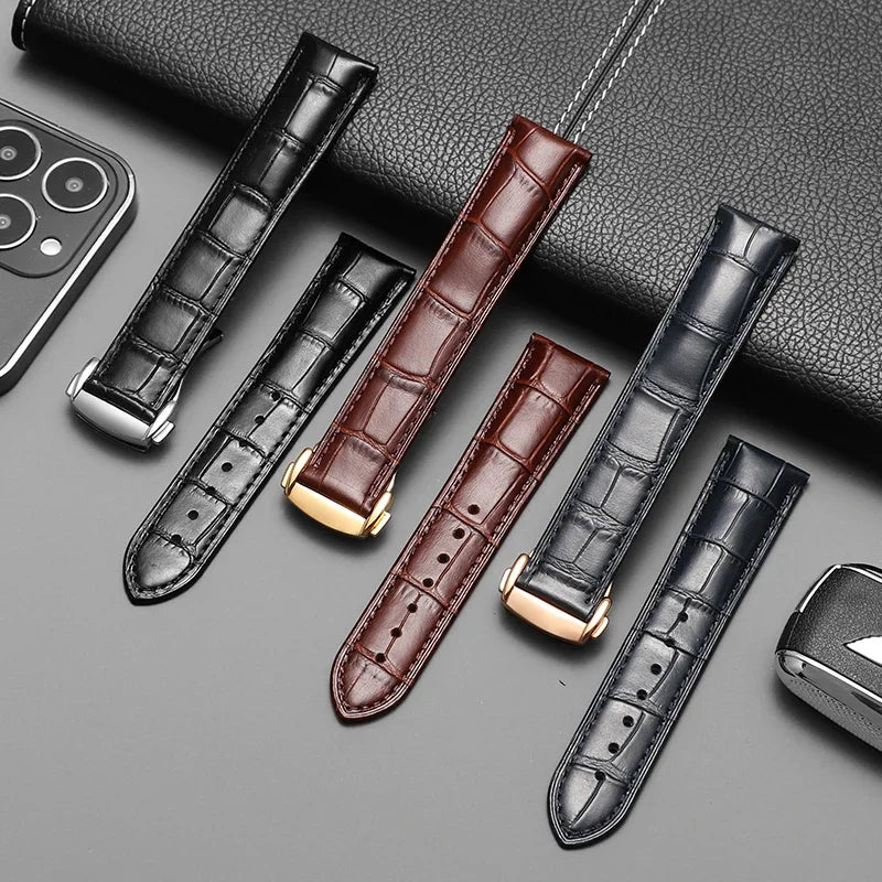 Genuine Leather Watchband 18mm 19mm 20mm 21mm