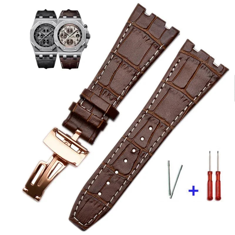Genuine Leather Watchband 26mm