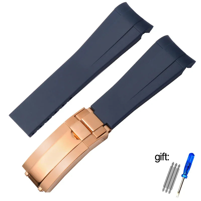 Silicone Rubber Watchband 20mm 21mm