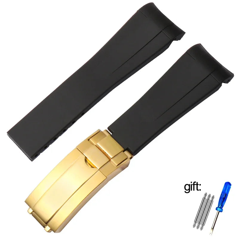 Silicone Rubber Watchband 20mm 21mm