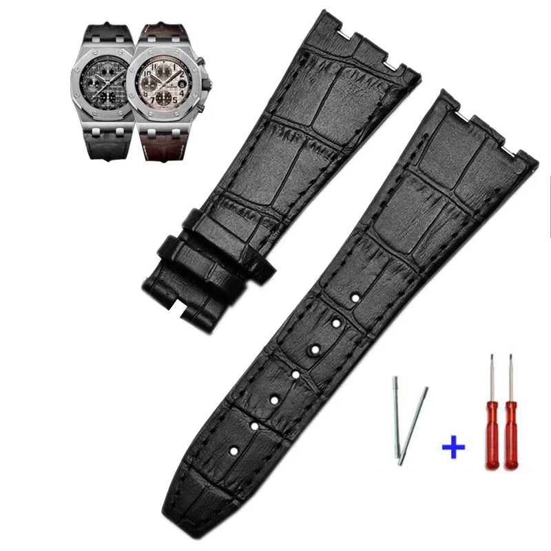 Genuine Leather Watchband 26mm