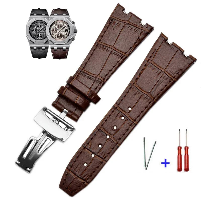 Genuine Leather Watchband 26mm
