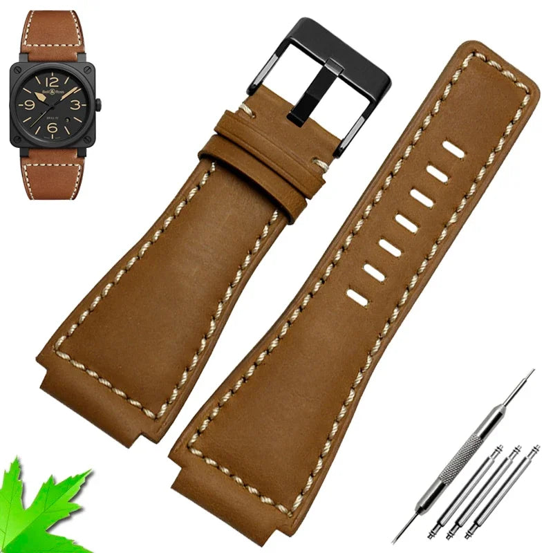 Genuine Leather Watchband 35mm×24mm