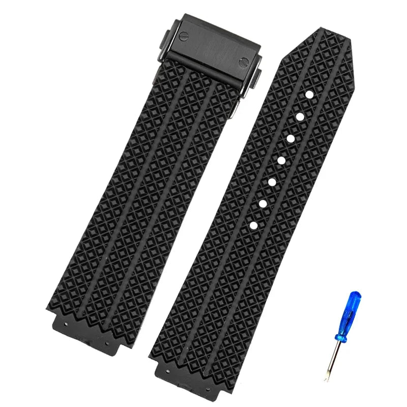 Silicone Rubber Watchband 26mm×19mm 25mm×17mm
