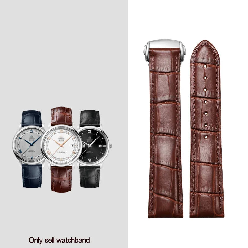 Genuine Leather Watchband 18mm 19mm 20mm 21mm