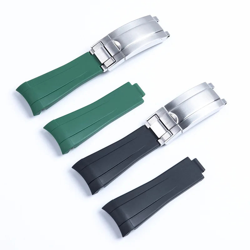 FKM Fluororubber Watchband 19mm 20mm