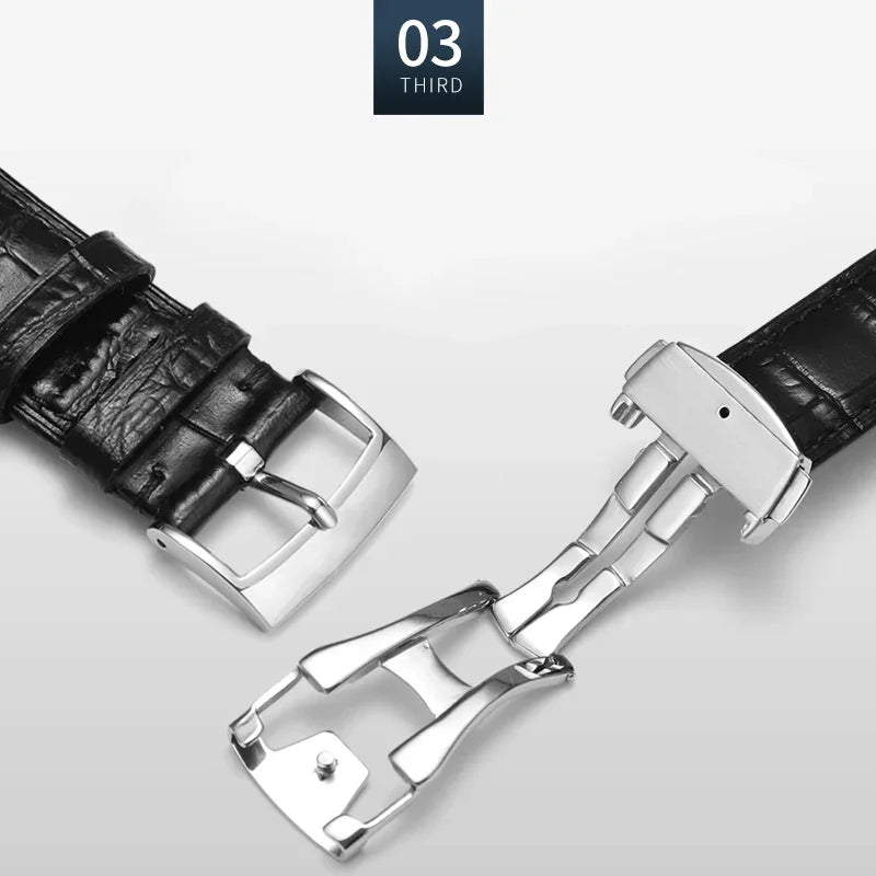 Genuine Leather Watchband 18mm 19mm 20mm 21mm