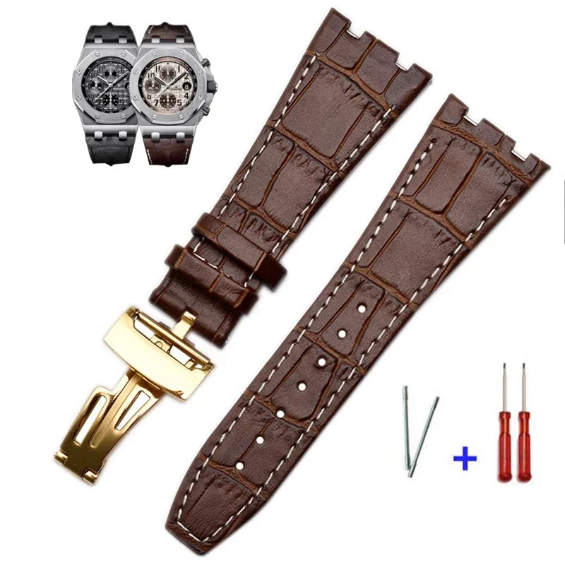 Genuine Leather Watchband 26mm