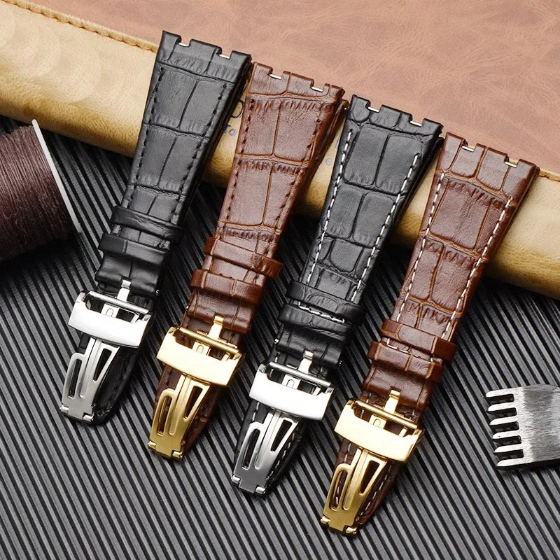 Genuine Leather Watchband 26mm