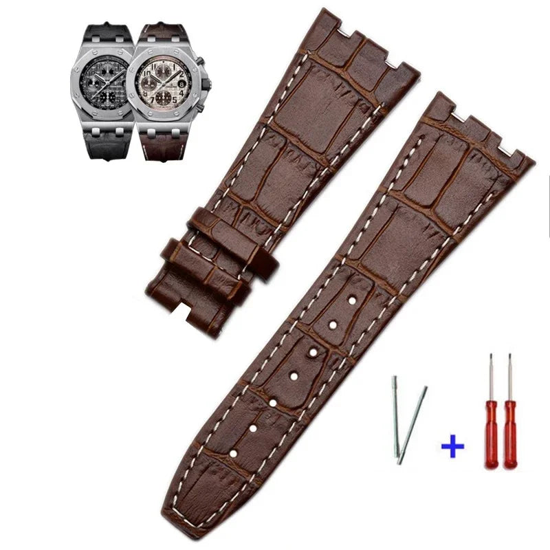 Genuine Leather Watchband 26mm