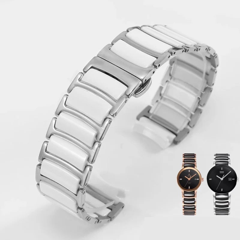 Ceramic-Steel Watchband 12mm×16mm 16mm×20mm