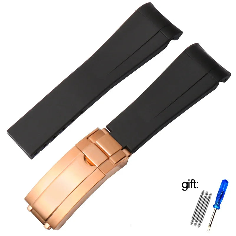 Silicone Rubber Watchband 20mm 21mm