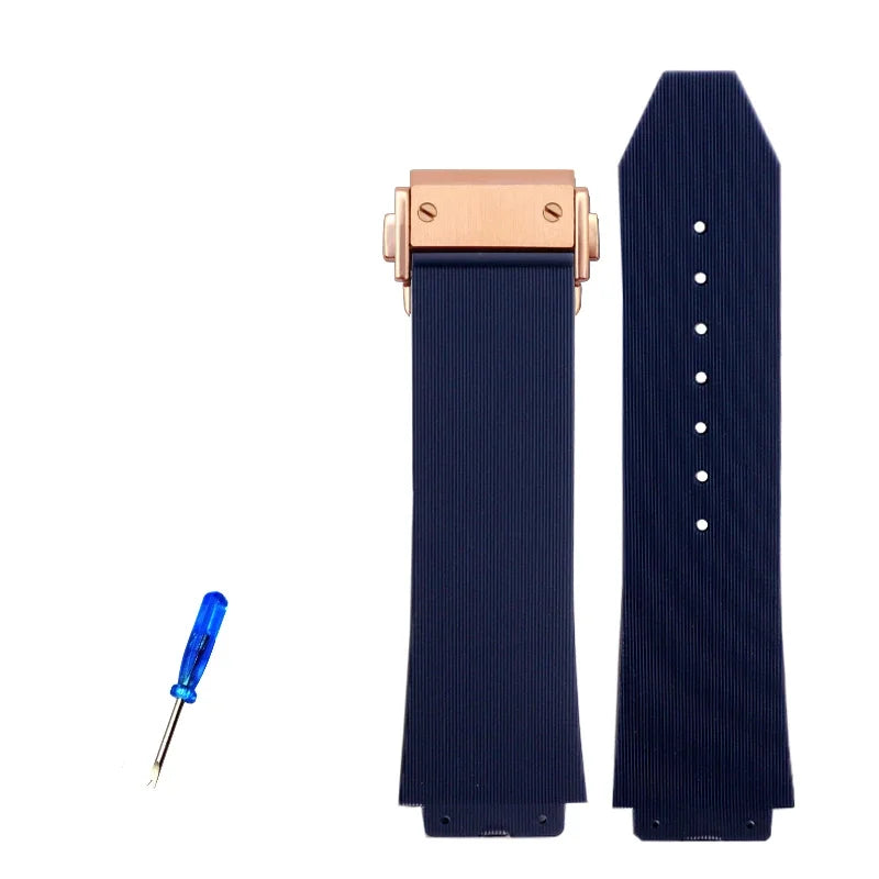 Silicone Rubber Watchband 26mm×19mm 25mm×17mm