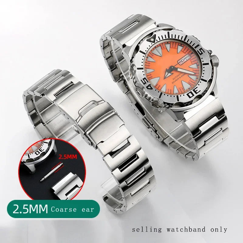 Stainless Steel Watchband — SEIKO Fit
