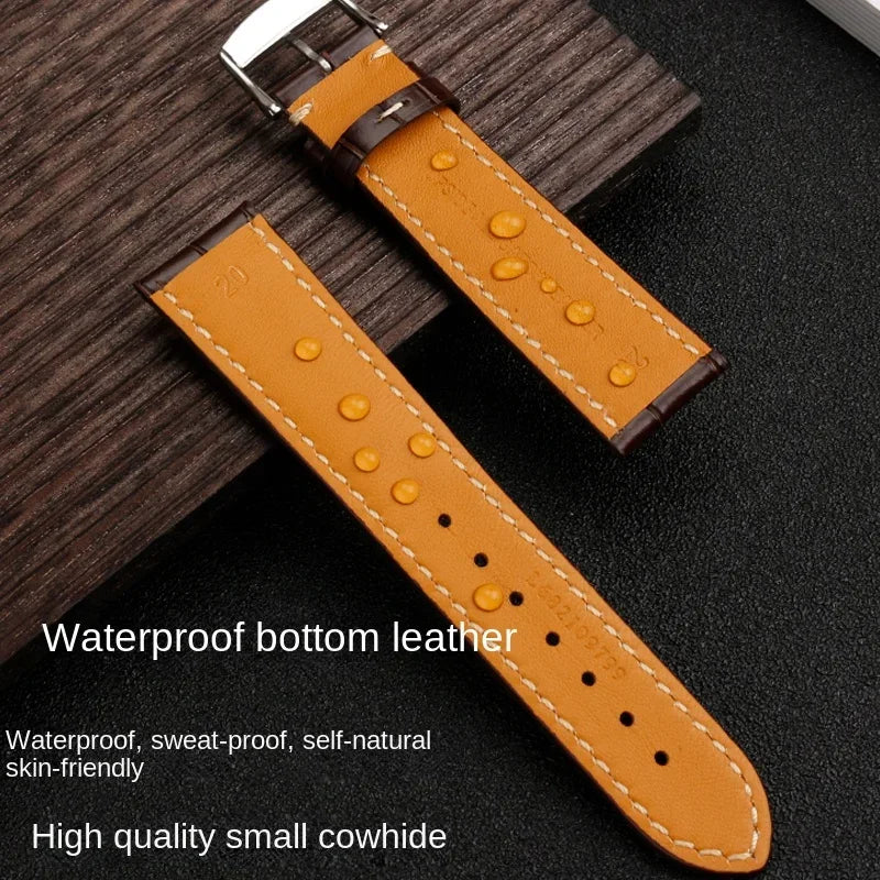 Cowhide Leather Watchband 19mm 20mm 21mm