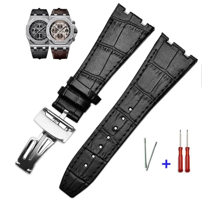 Genuine Leather Watchband 26mm