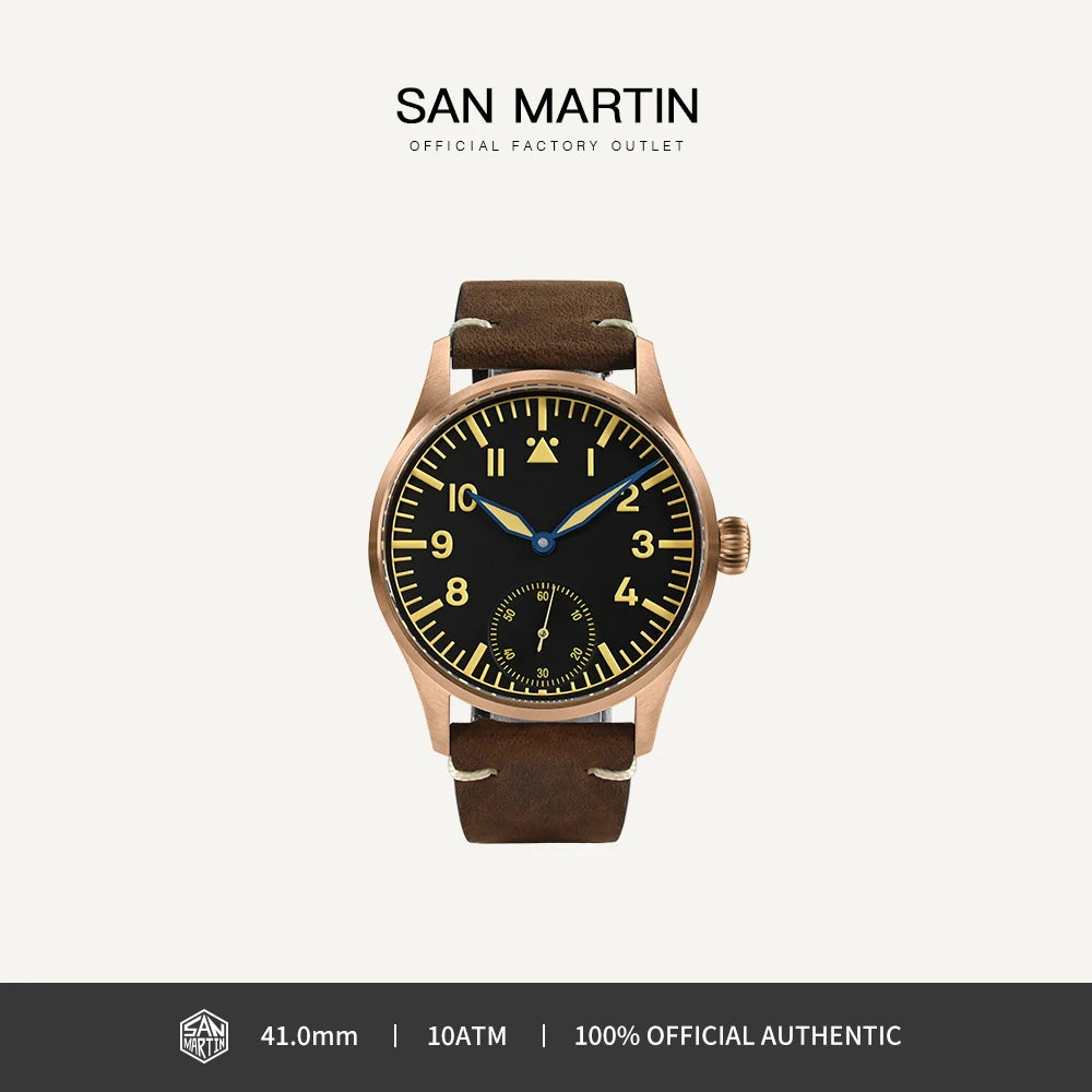 Bronze Pilot Hand-Winding Watch SN0117