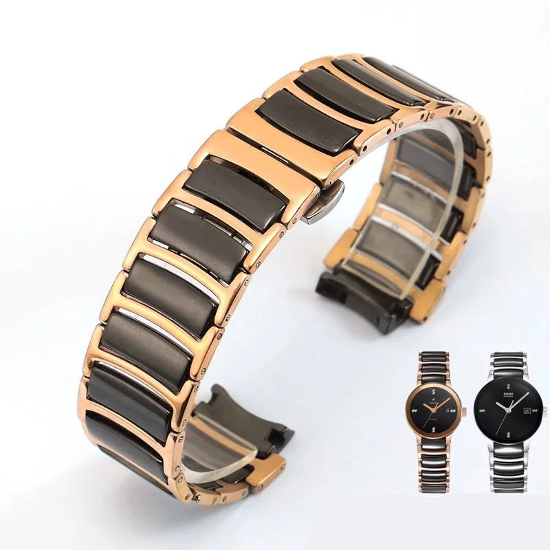 Ceramic-Steel Watchband 12mm×16mm 16mm×20mm