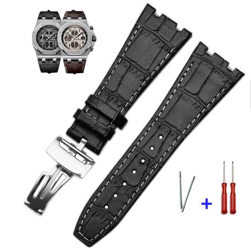 Genuine Leather Watchband 26mm