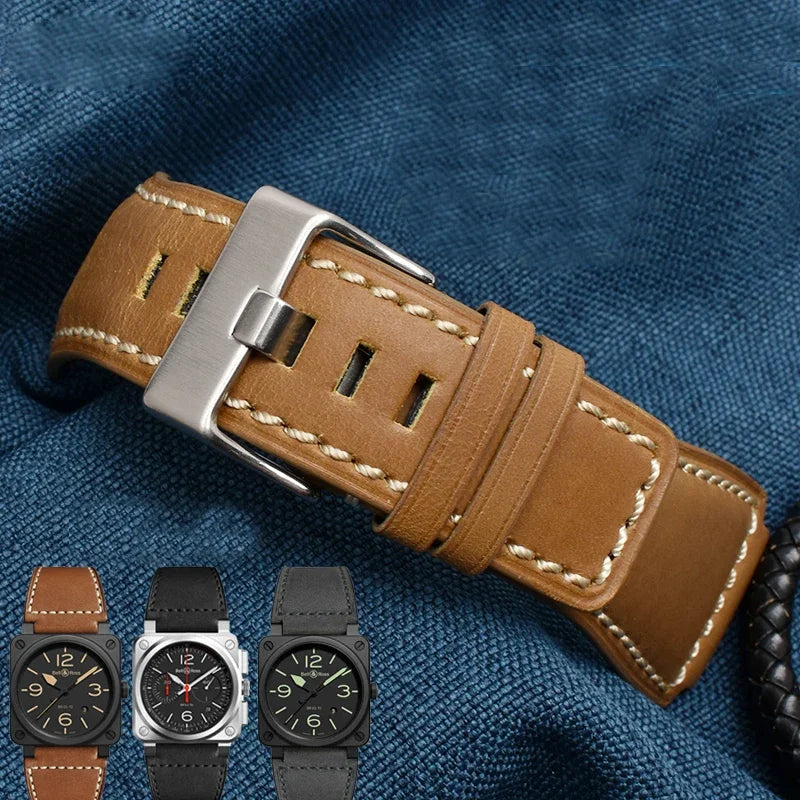 Genuine Leather Watchband 35mm×24mm