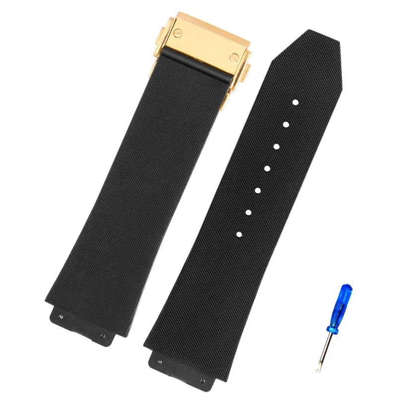 Silicone Rubber Watchband 26mm×19mm 25mm×17mm