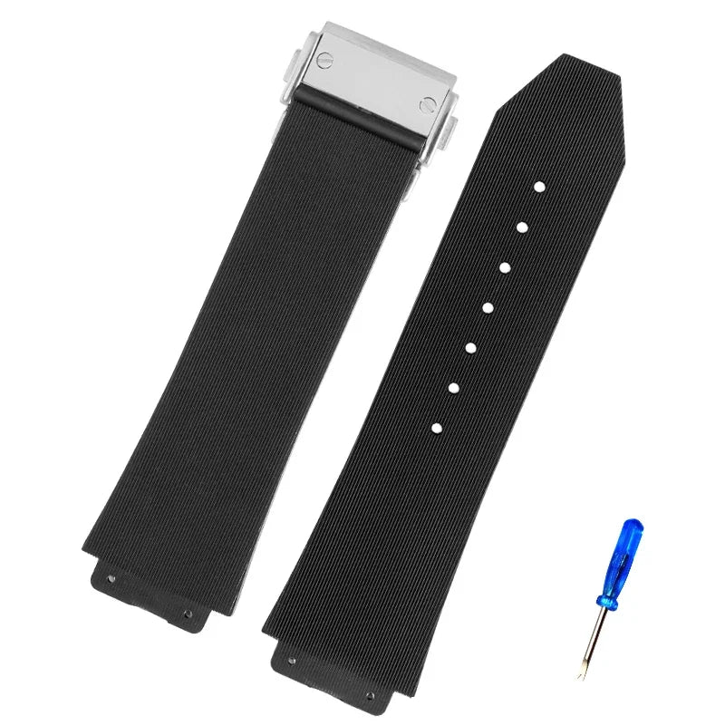 Silicone Rubber Watchband 26mm×19mm 25mm×17mm