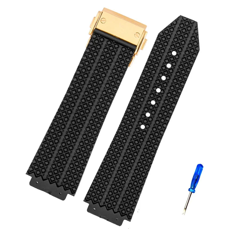 Silicone Rubber Watchband 26mm×19mm 25mm×17mm