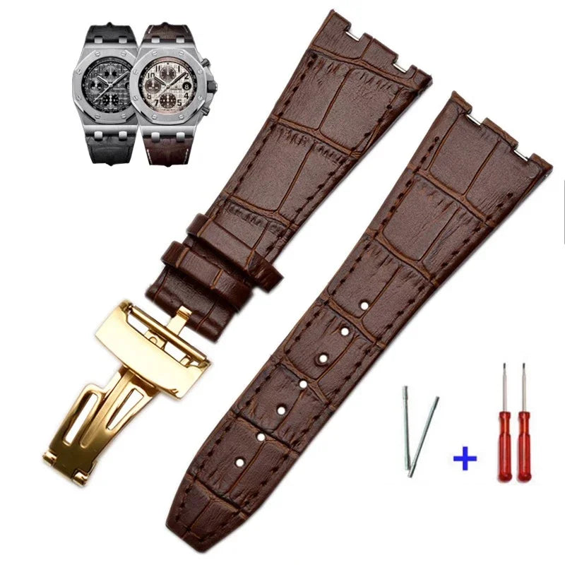 Genuine Leather Watchband 26mm