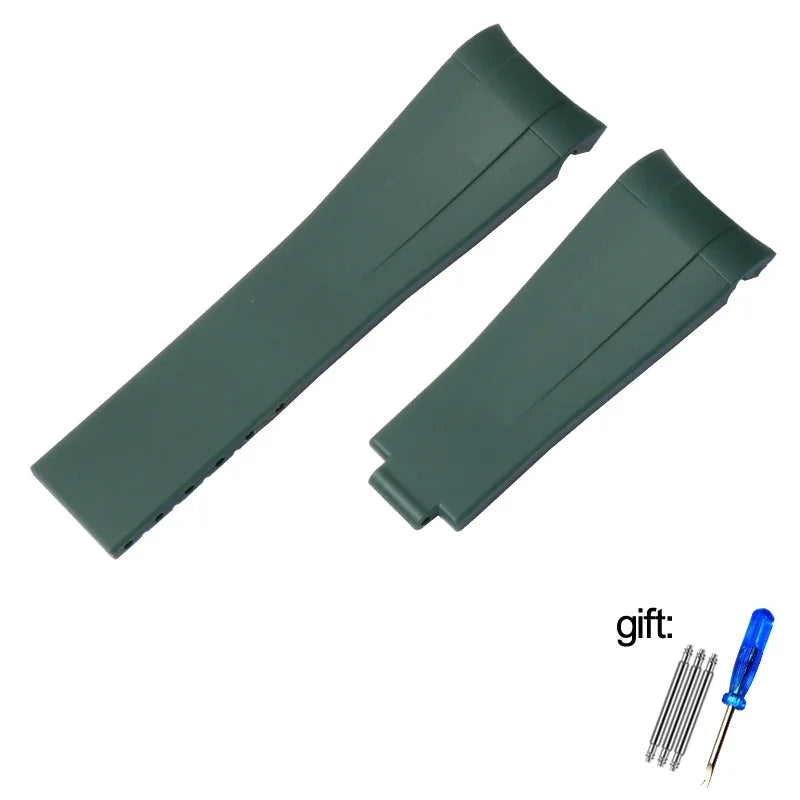 Silicone Rubber Watchband 20mm 21mm