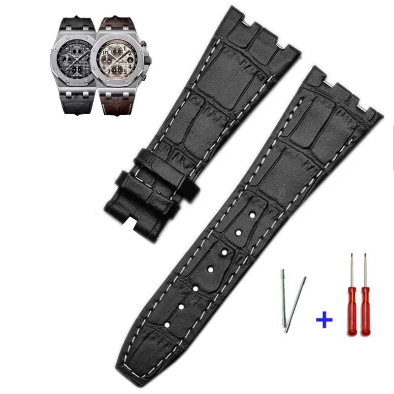 Genuine Leather Watchband 26mm
