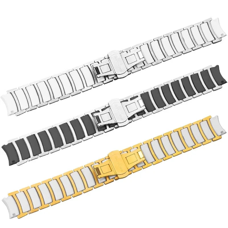 Ceramic-Steel Watchband 12mm×16mm 16mm×20mm
