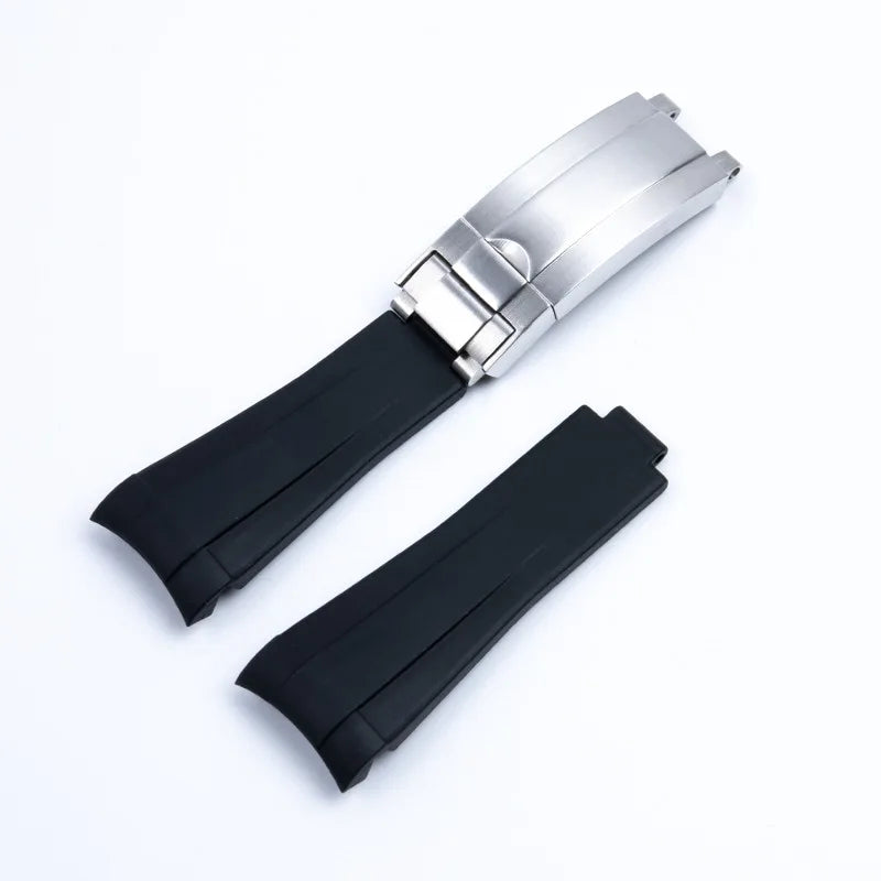 FKM Fluororubber Watchband 19mm 20mm