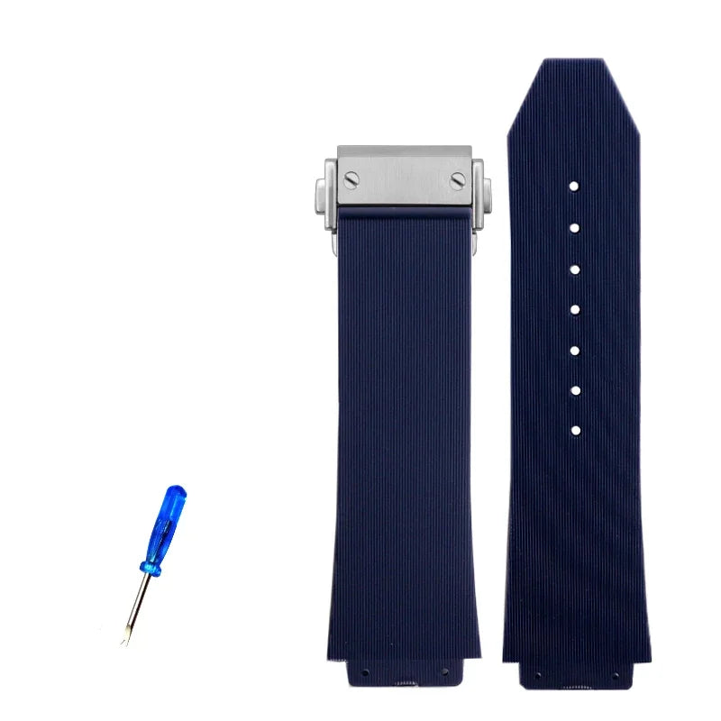 Silicone Rubber Watchband 26mm×19mm 25mm×17mm