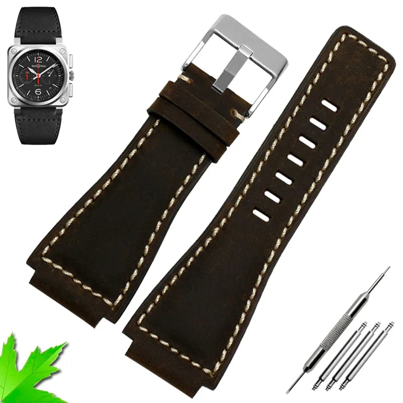 Genuine Leather Watchband 35mm×24mm