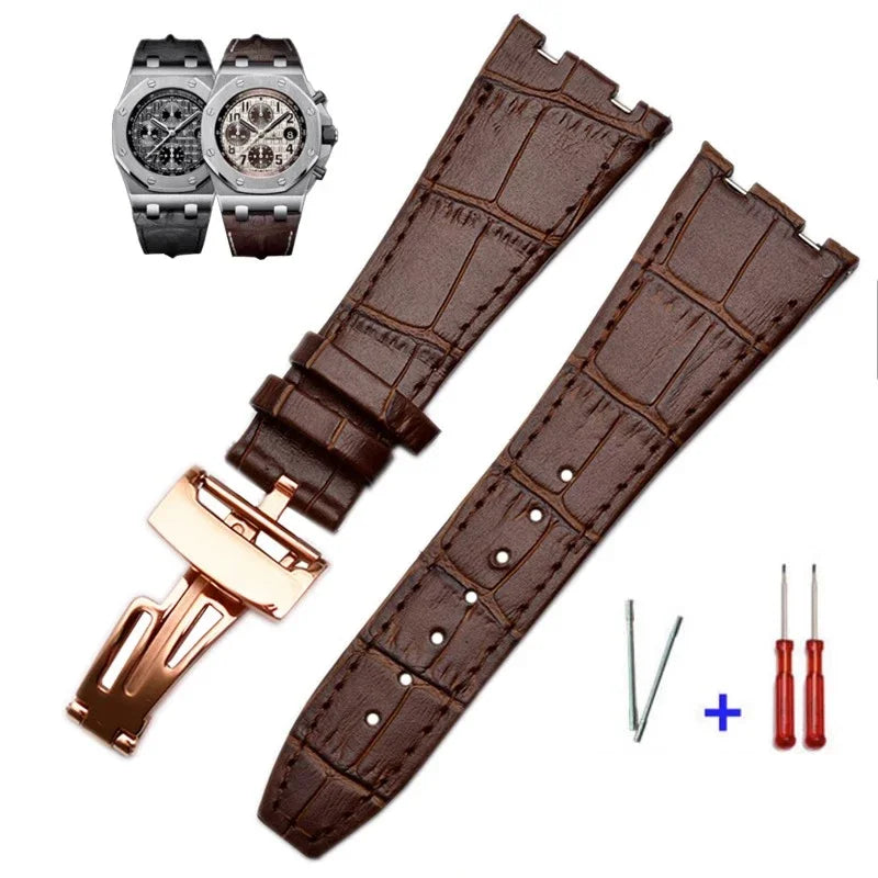 Genuine Leather Watchband 26mm