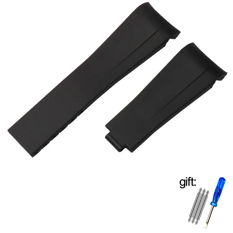 Silicone Rubber Watchband 20mm 21mm