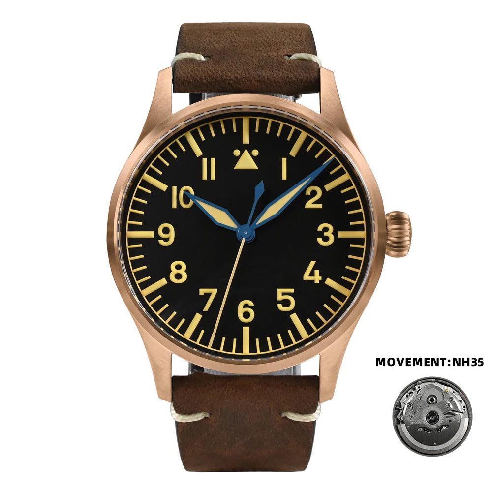 Bronze Pilot Hand-Winding Watch SN0117