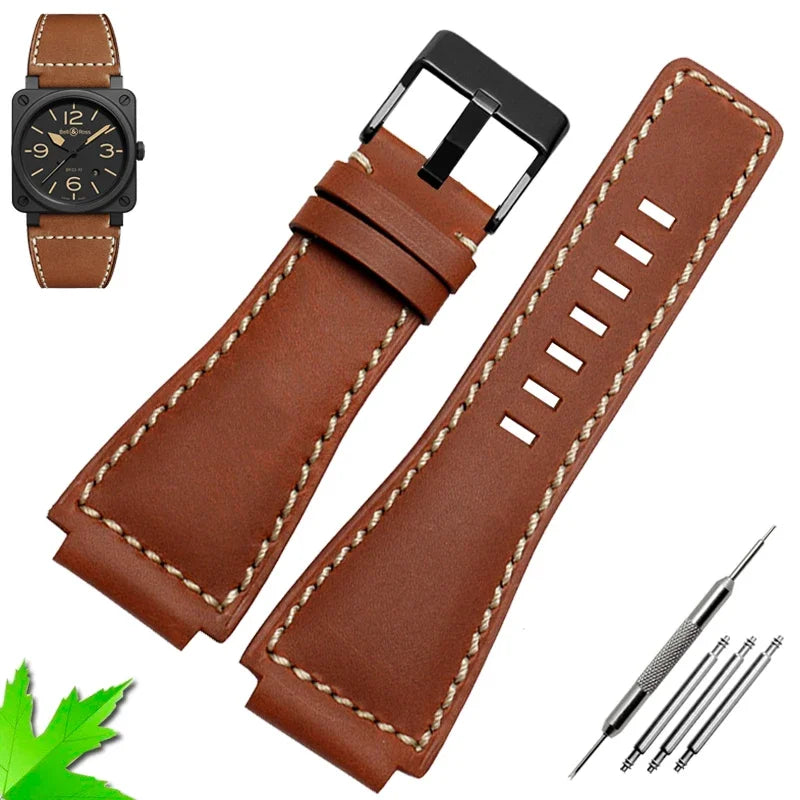 Genuine Leather Watchband 35mm×24mm